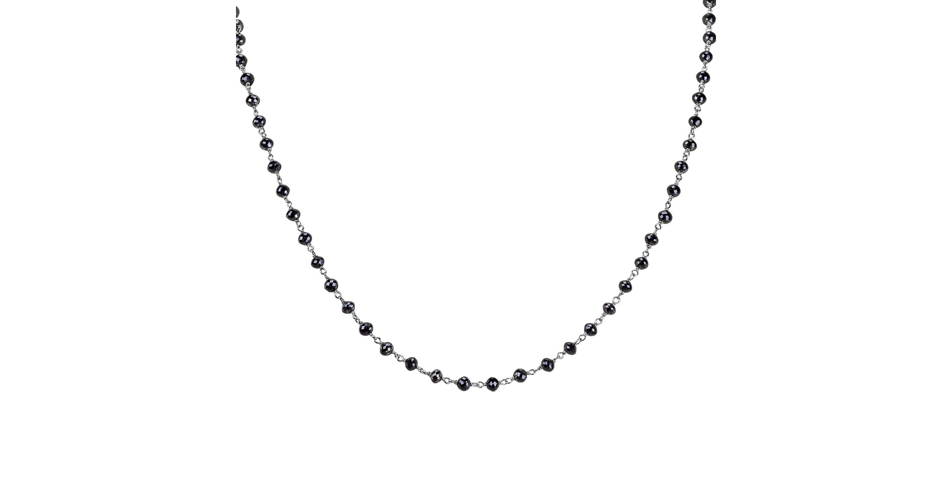 Necklace with black diamonds Dark Melody
