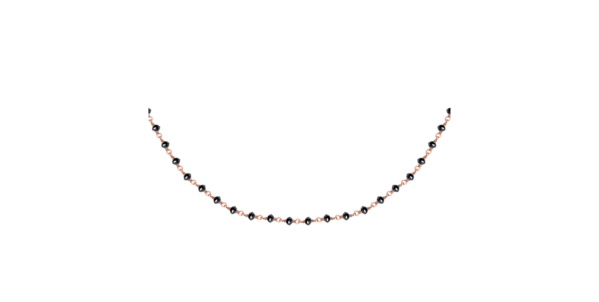 Necklace with black diamonds Dark Melody