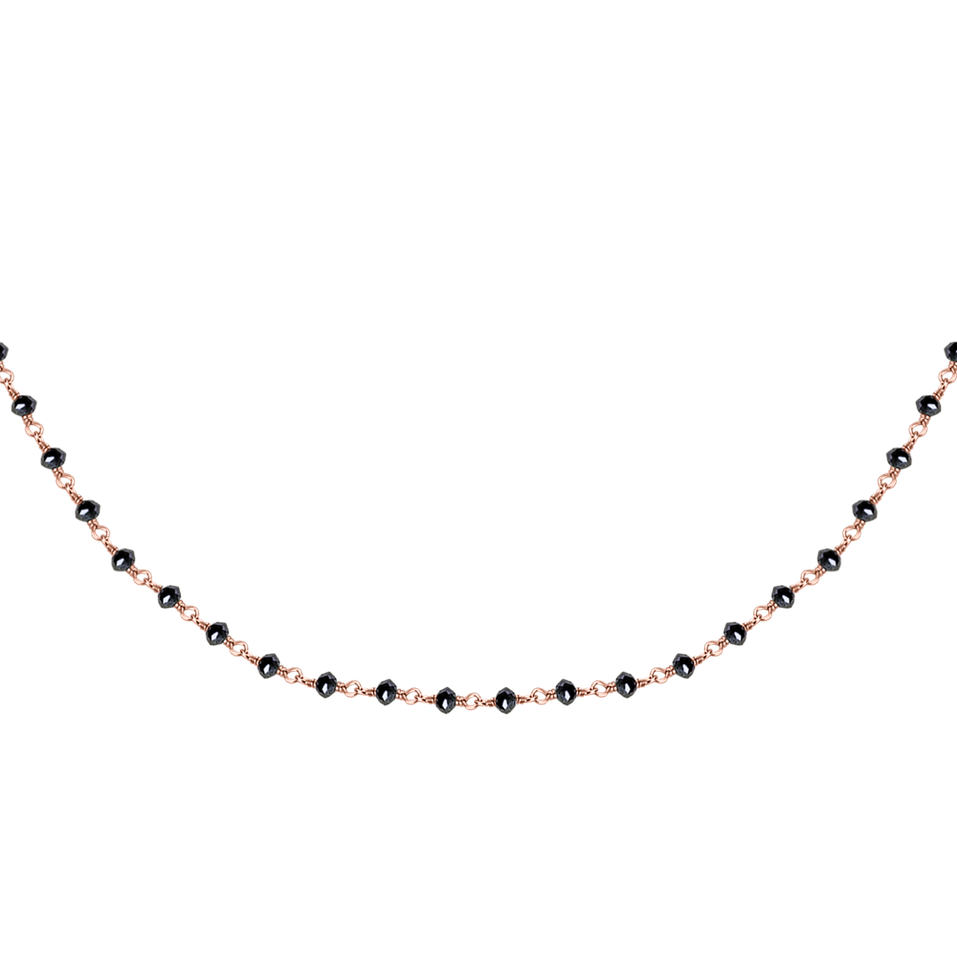 Necklace with black diamonds Dark Melody