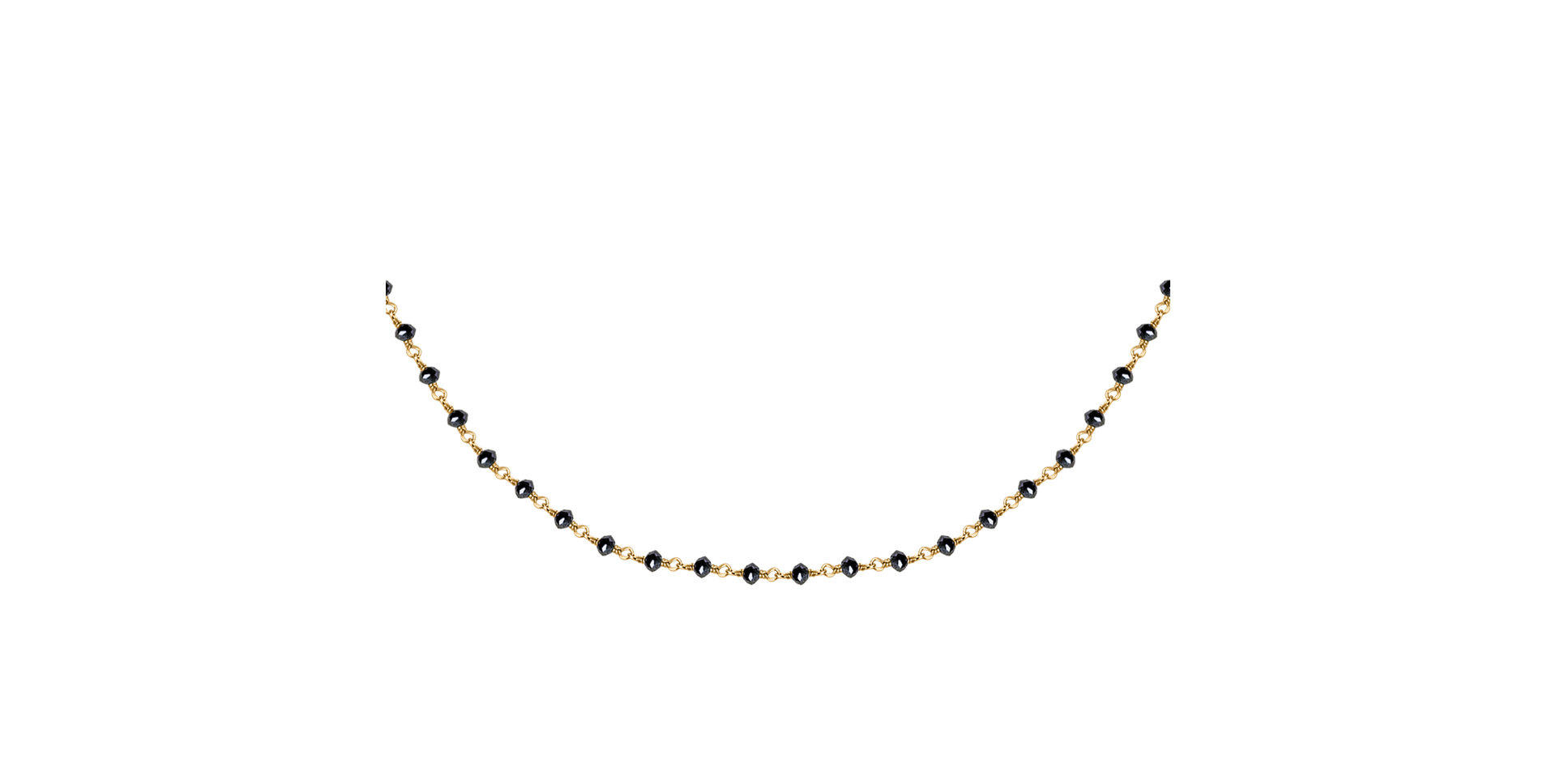 Necklace with black diamonds Dark Melody