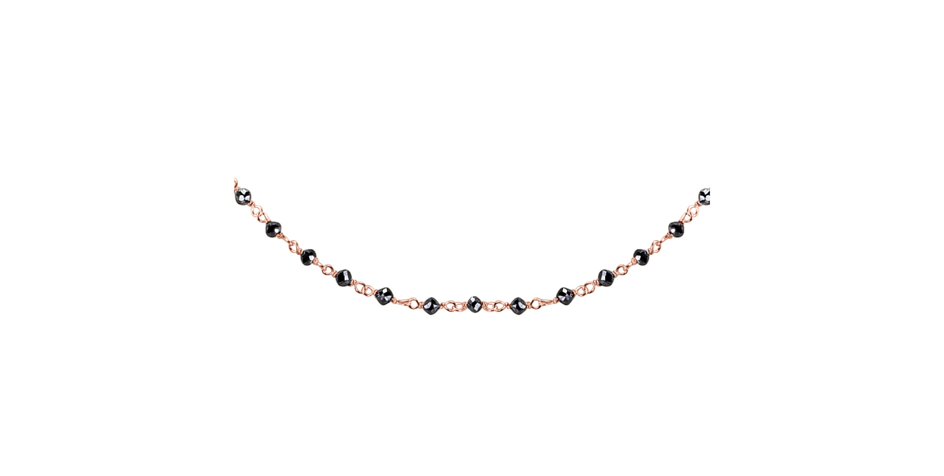 Necklace with black diamonds Dark Melody