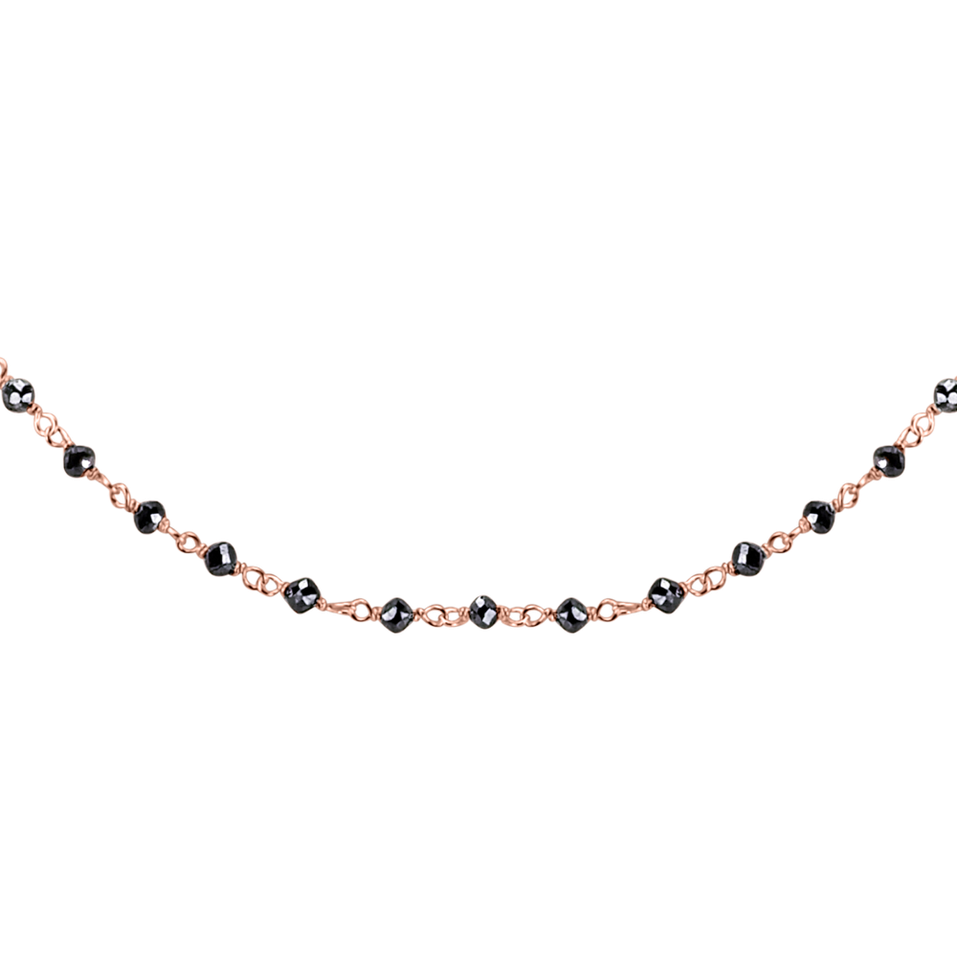 Necklace with black diamonds Dark Melody