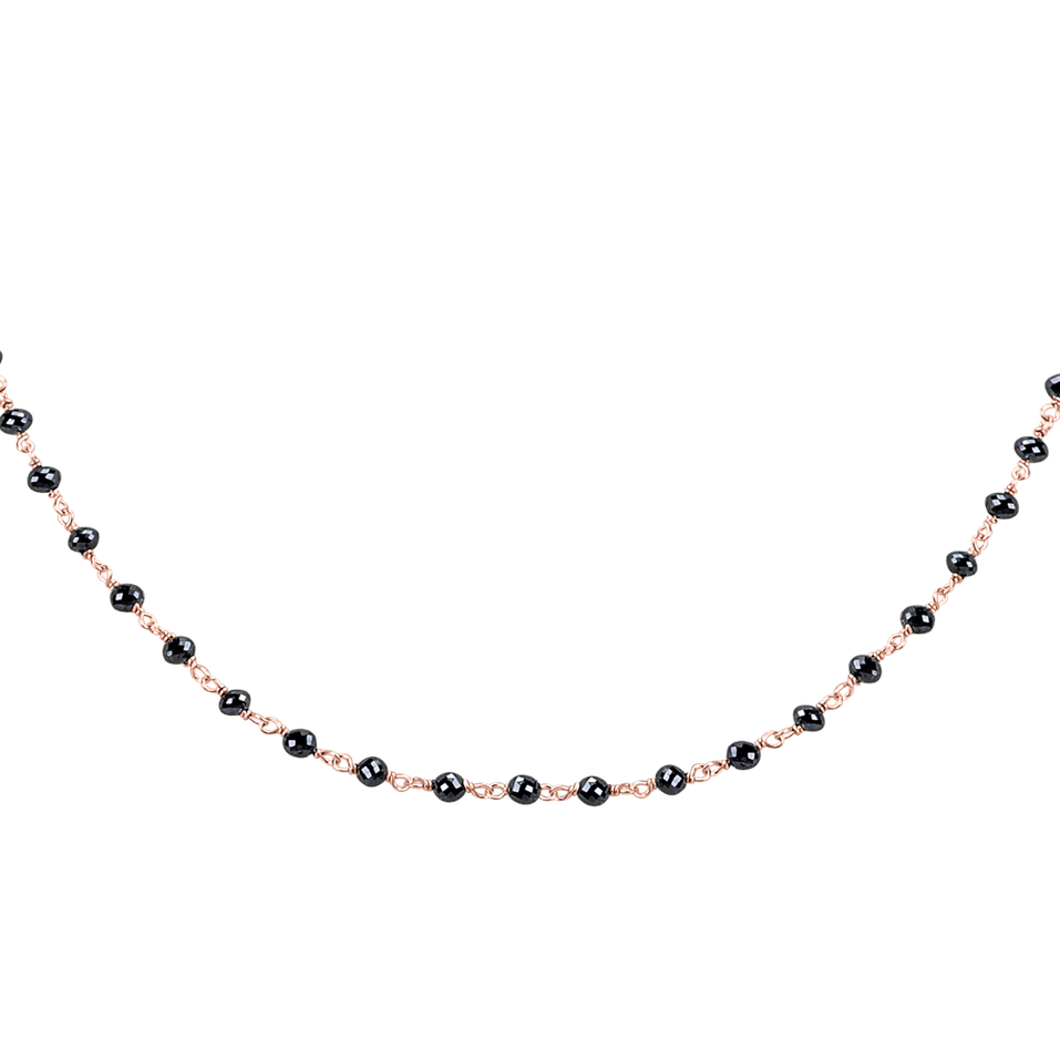 Necklace with black diamonds Dark Melody