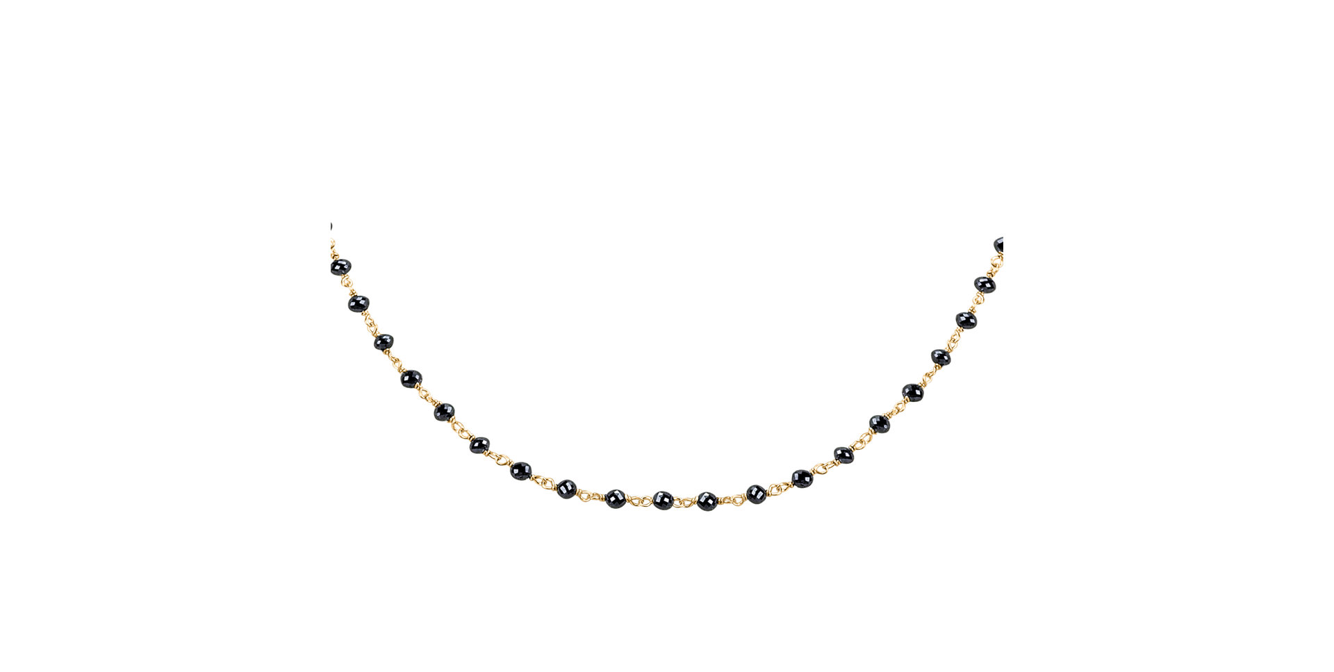 Necklace with black diamonds Dark Melody