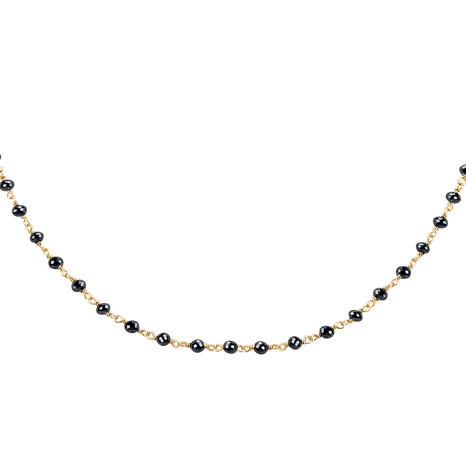 Necklace with black diamonds Dark Melody