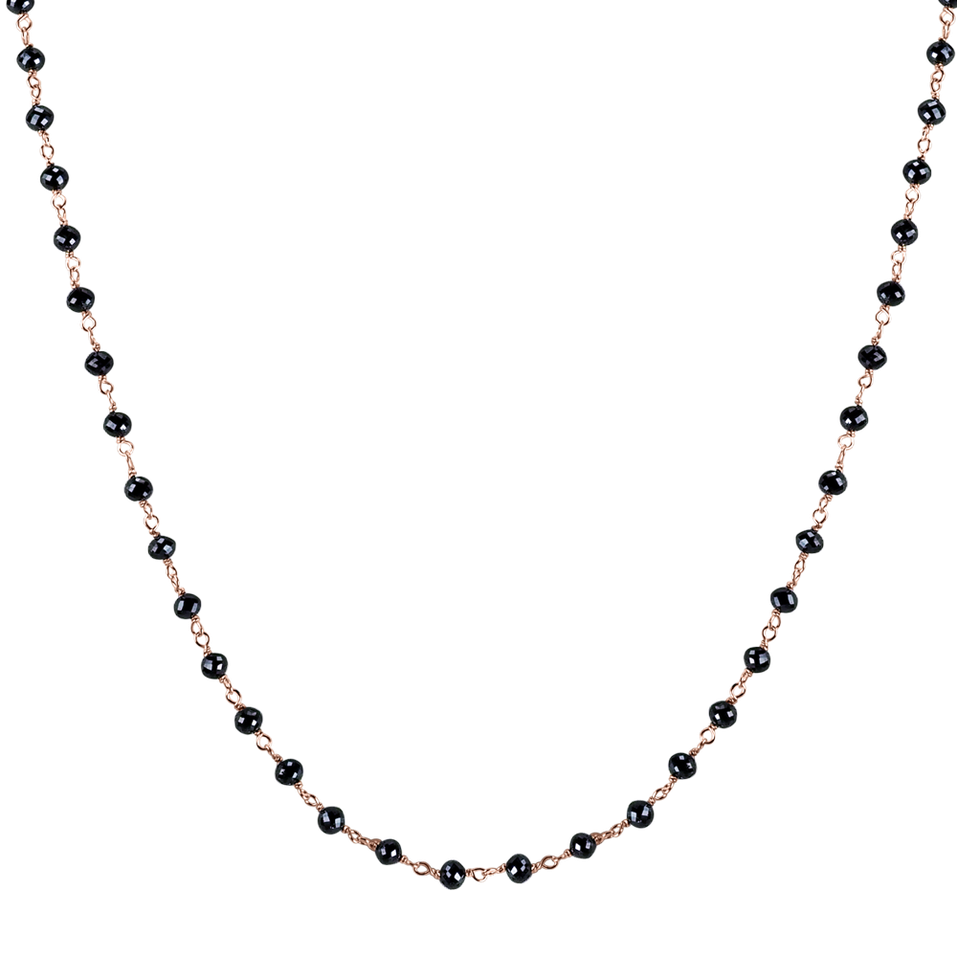 Necklace with black diamonds Dark Melody
