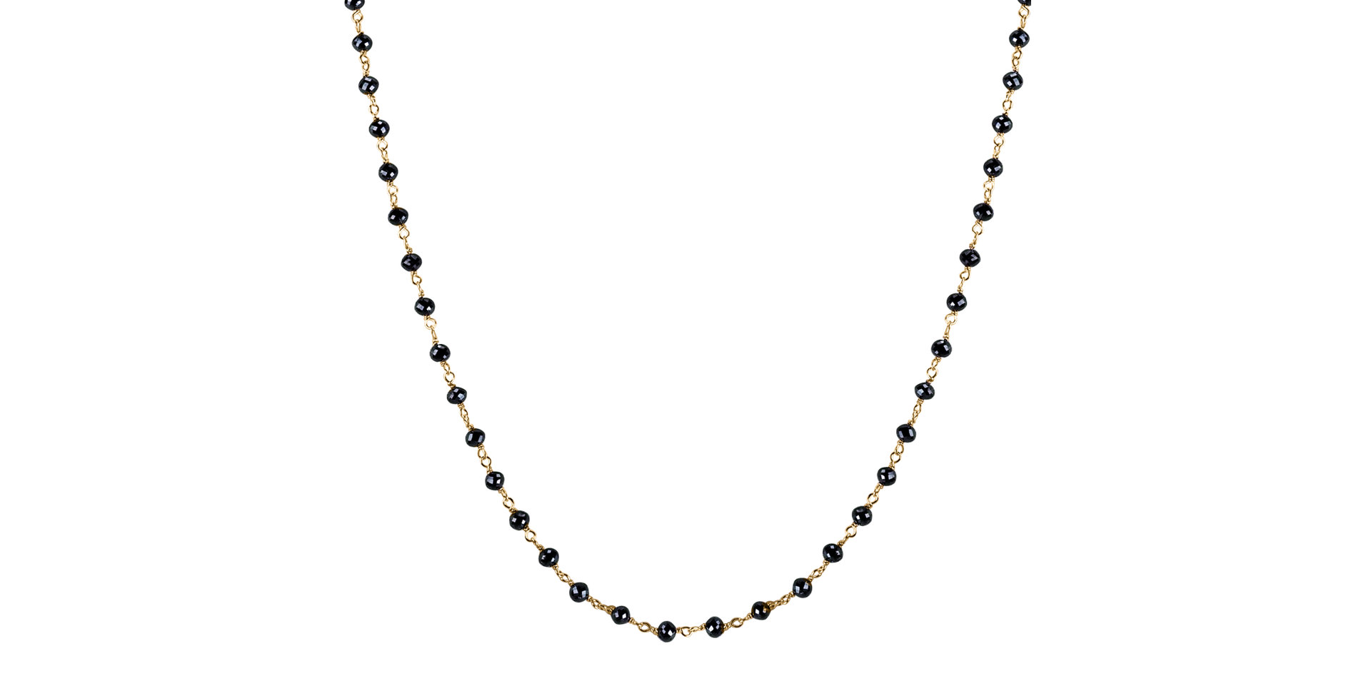 Necklace with black diamonds Dark Melody