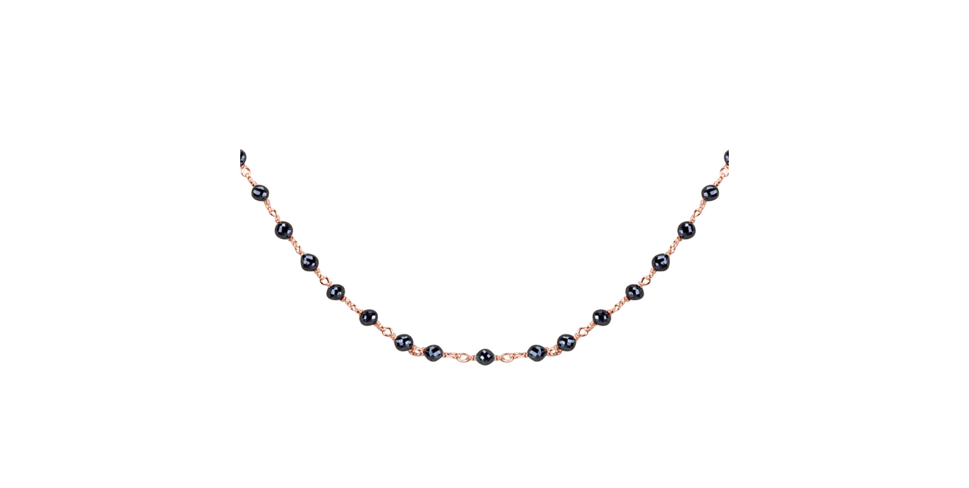 Necklace with black diamonds Dark Melody