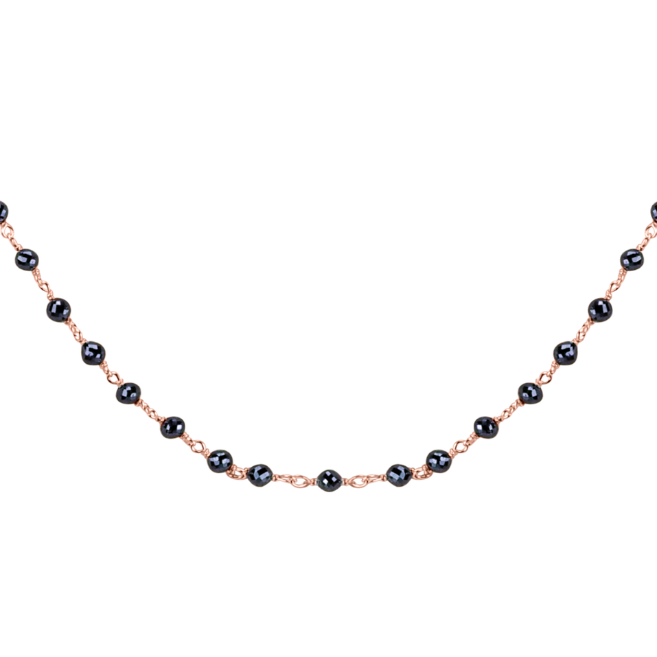 Necklace with black diamonds Dark Melody