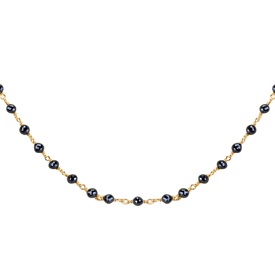 Necklace with black diamonds Dark Melody