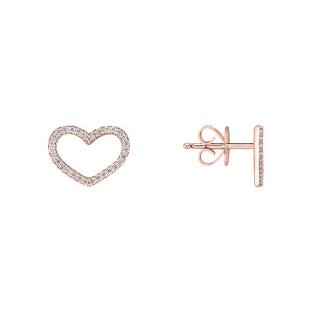 Diamond earrings Shiny Hearts