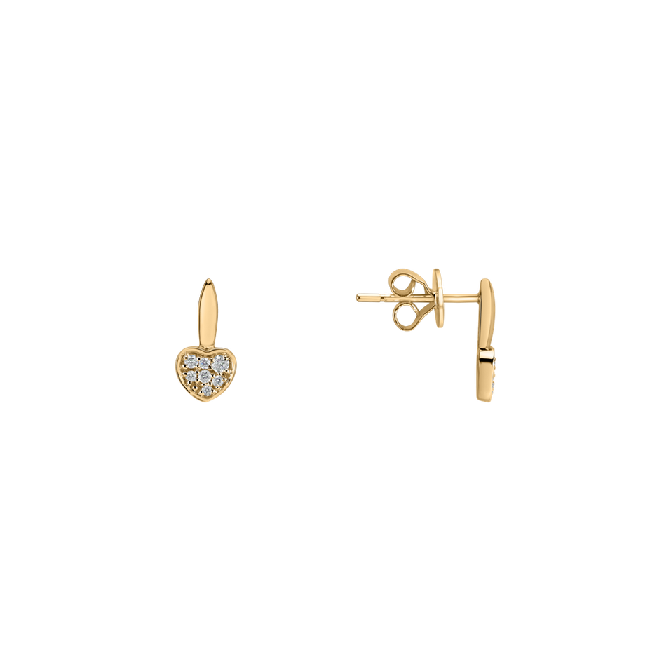 Diamond earrings Love Ray