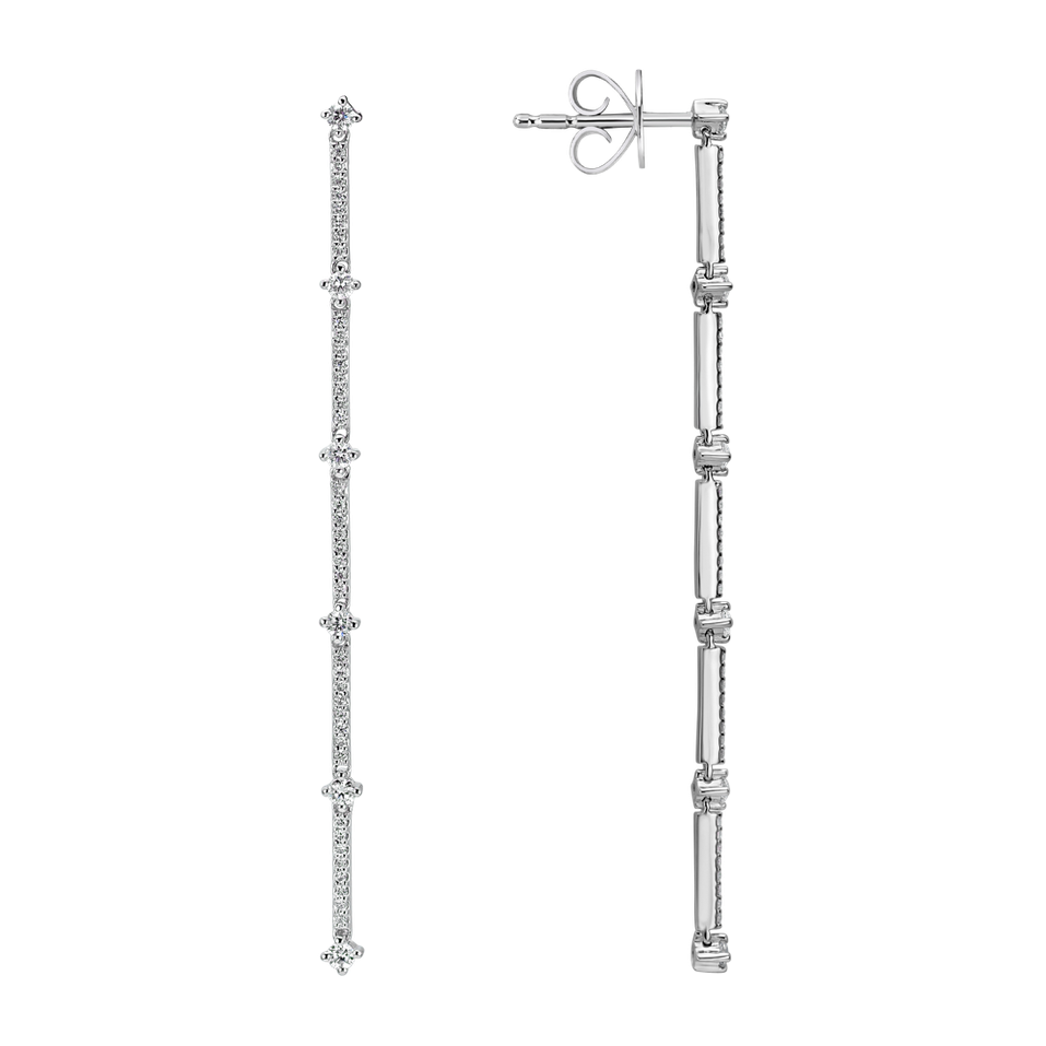 Diamond earrings Delicate Waterfall