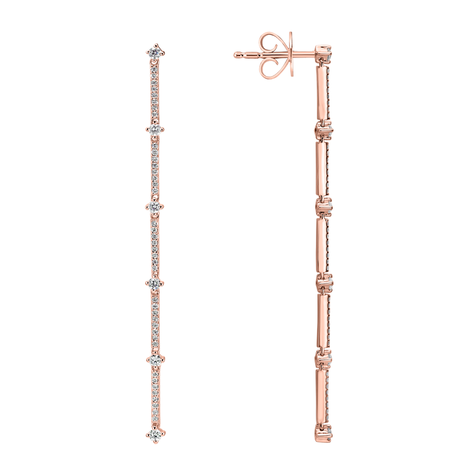 Diamond earrings Delicate Waterfall