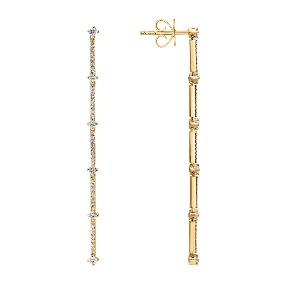 Diamond earrings Delicate Waterfall