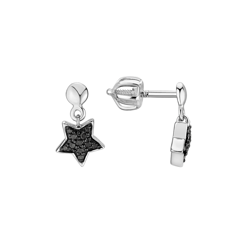 Earrings with black diamonds Amazing Night