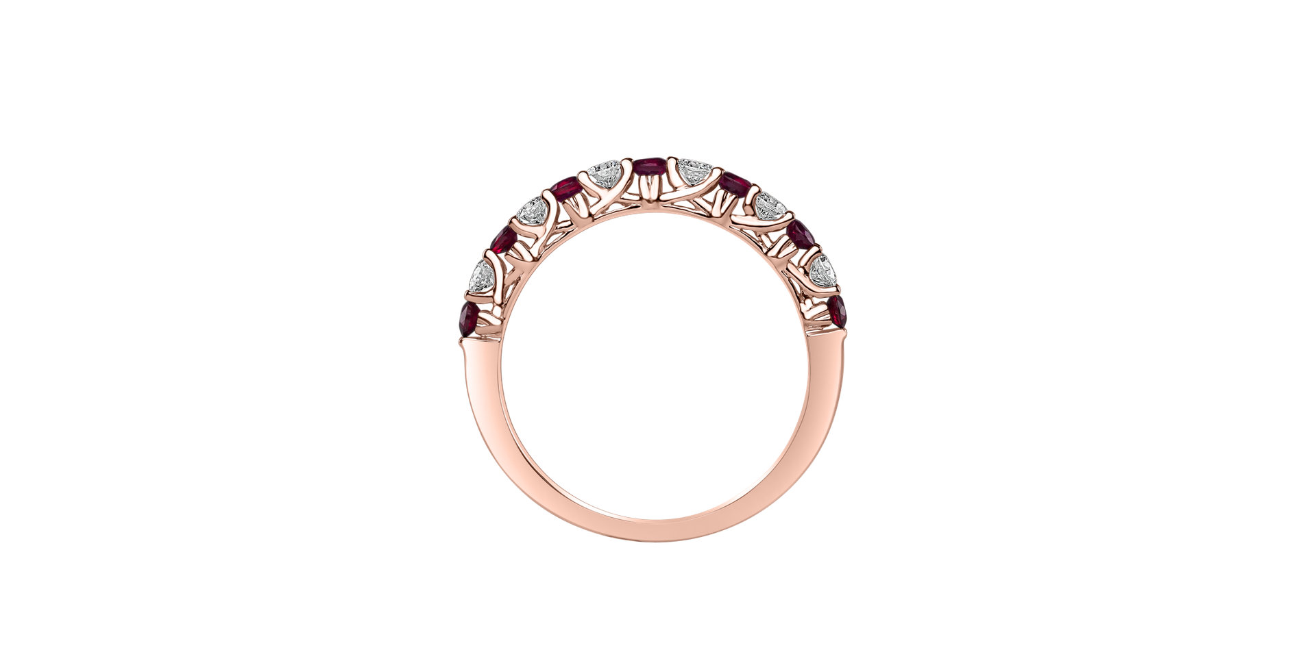 Diamond ring with Ruby Sevasti