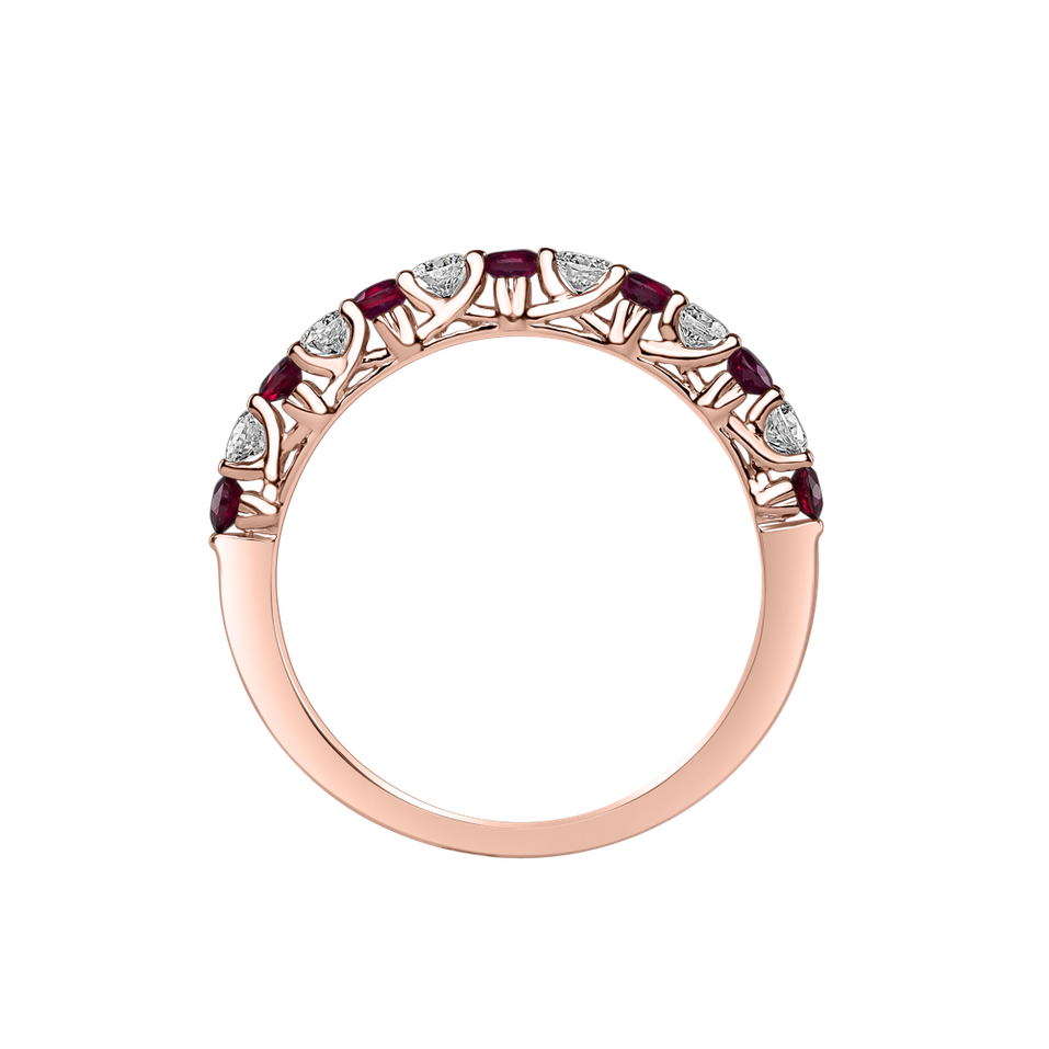 Diamond ring with Ruby Sevasti