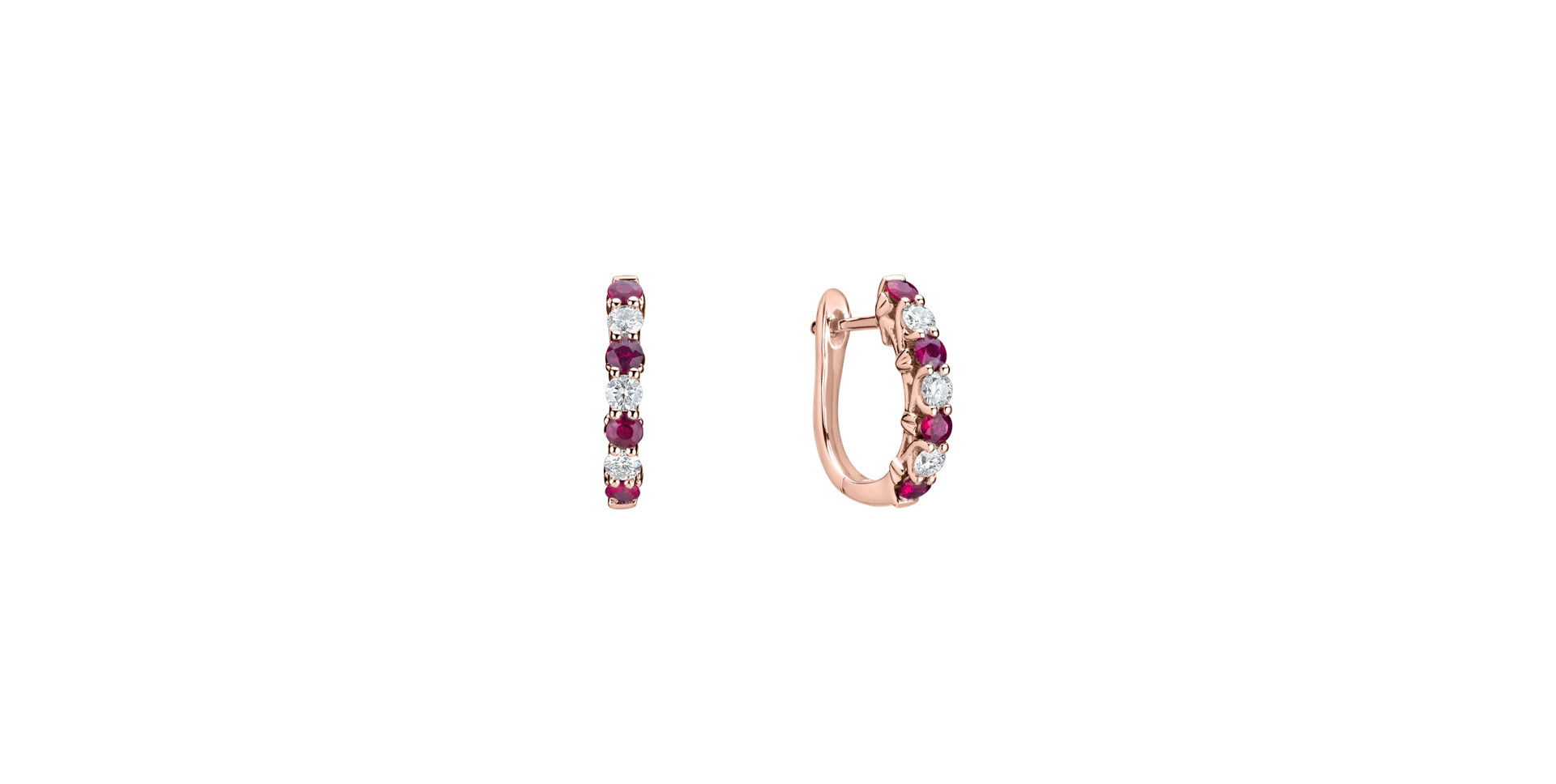 Diamond earrings and Ruby Gem Grace
