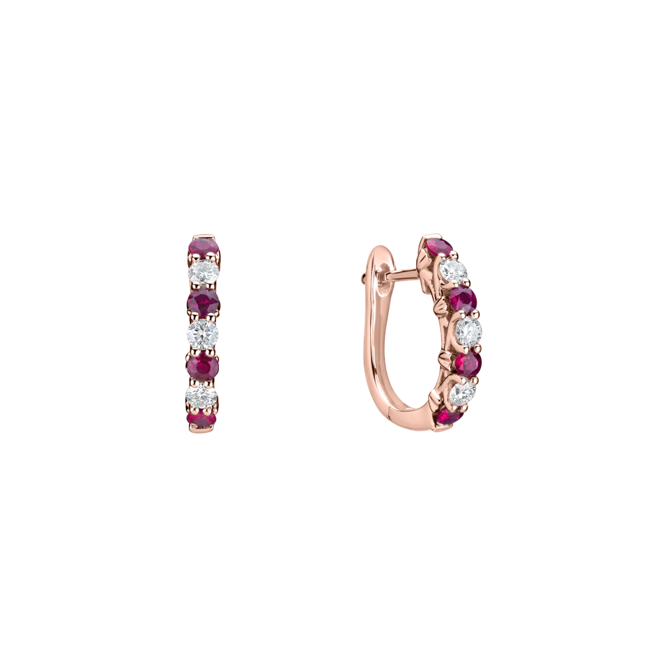 Diamond earrings and Ruby Gem Grace