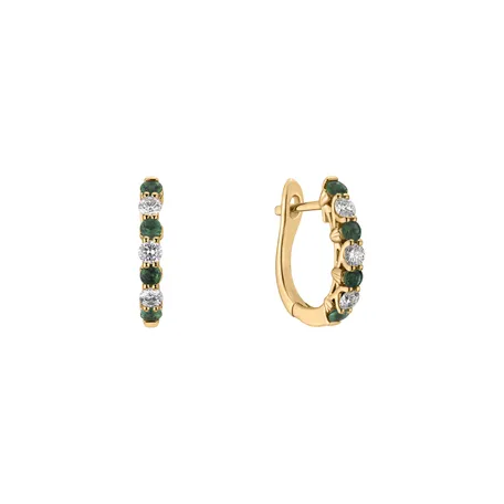 Diamond earrings and Emerald Gem Grace