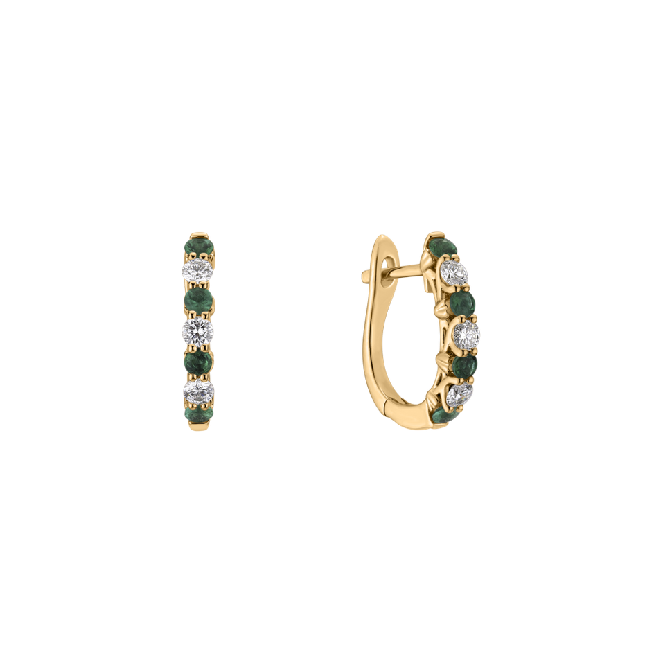 Diamond earrings and Emerald Gem Grace