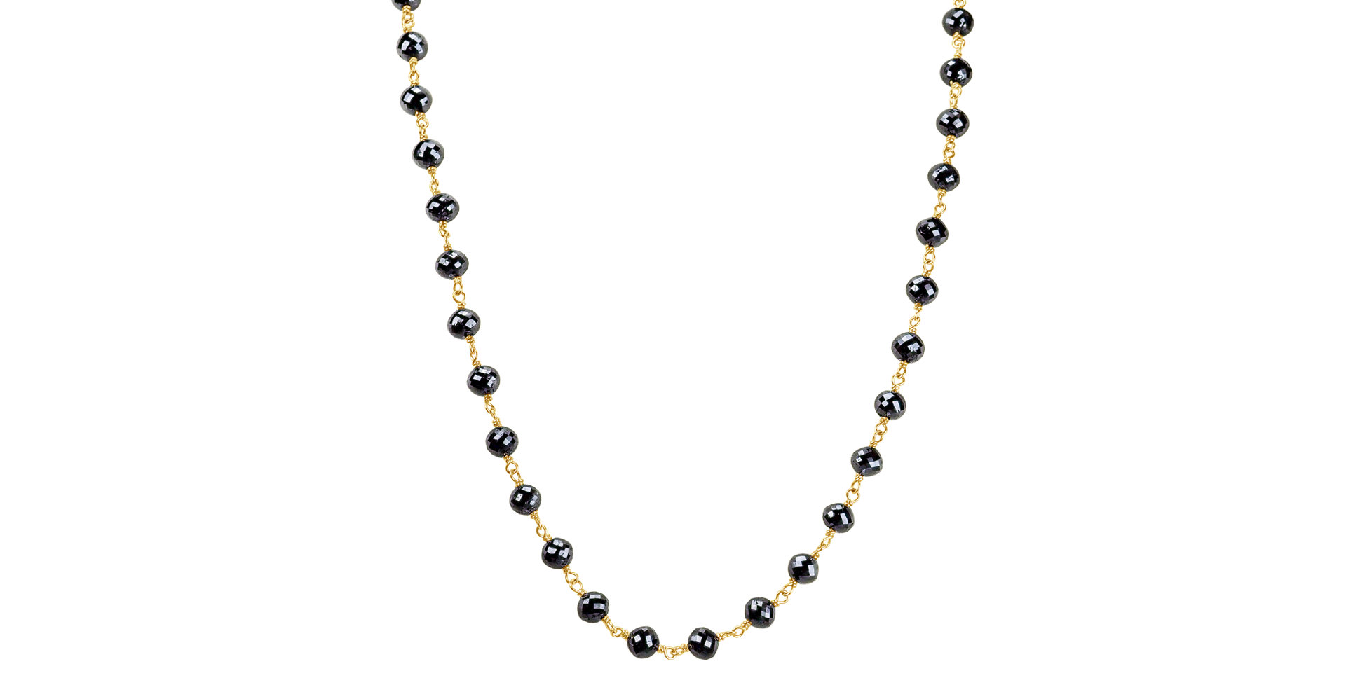Necklace with black diamonds Dark Melody
