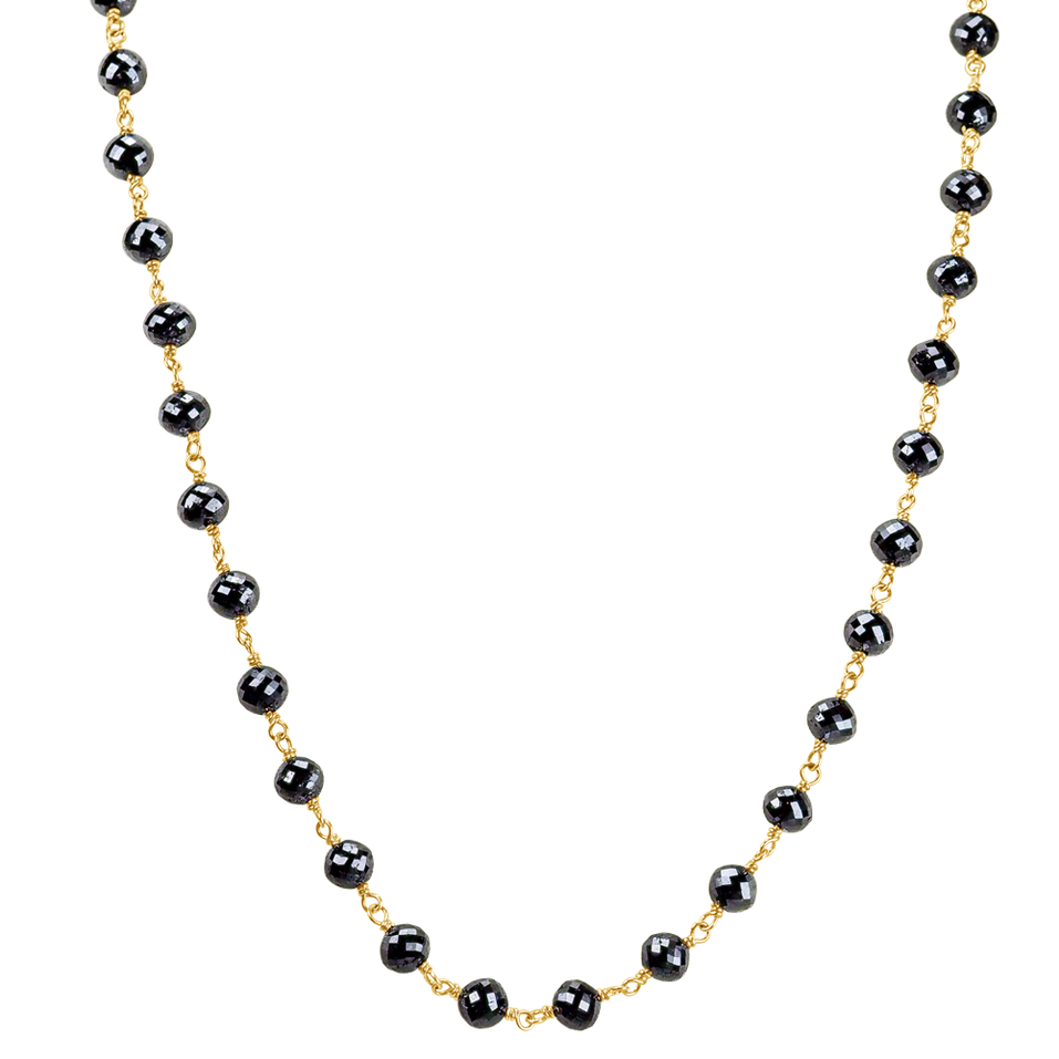 Necklace with black diamonds Dark Melody