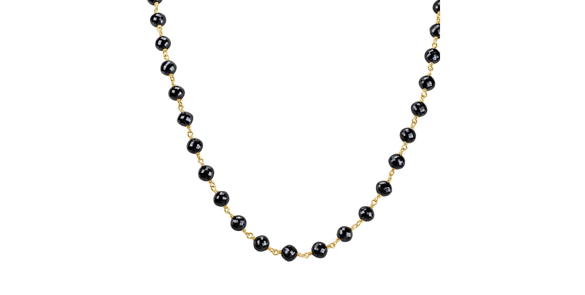 Necklace with black diamonds Dark Melody