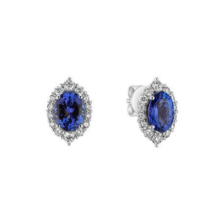 Diamond earrings with Tanzanite Tanzania Treasure