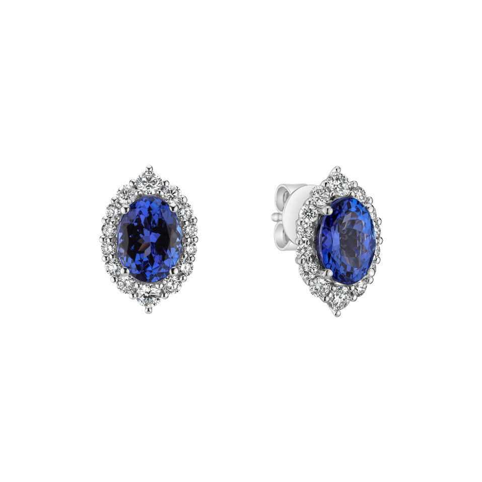 Diamond earrings with Tanzanite Tanzania Treasure