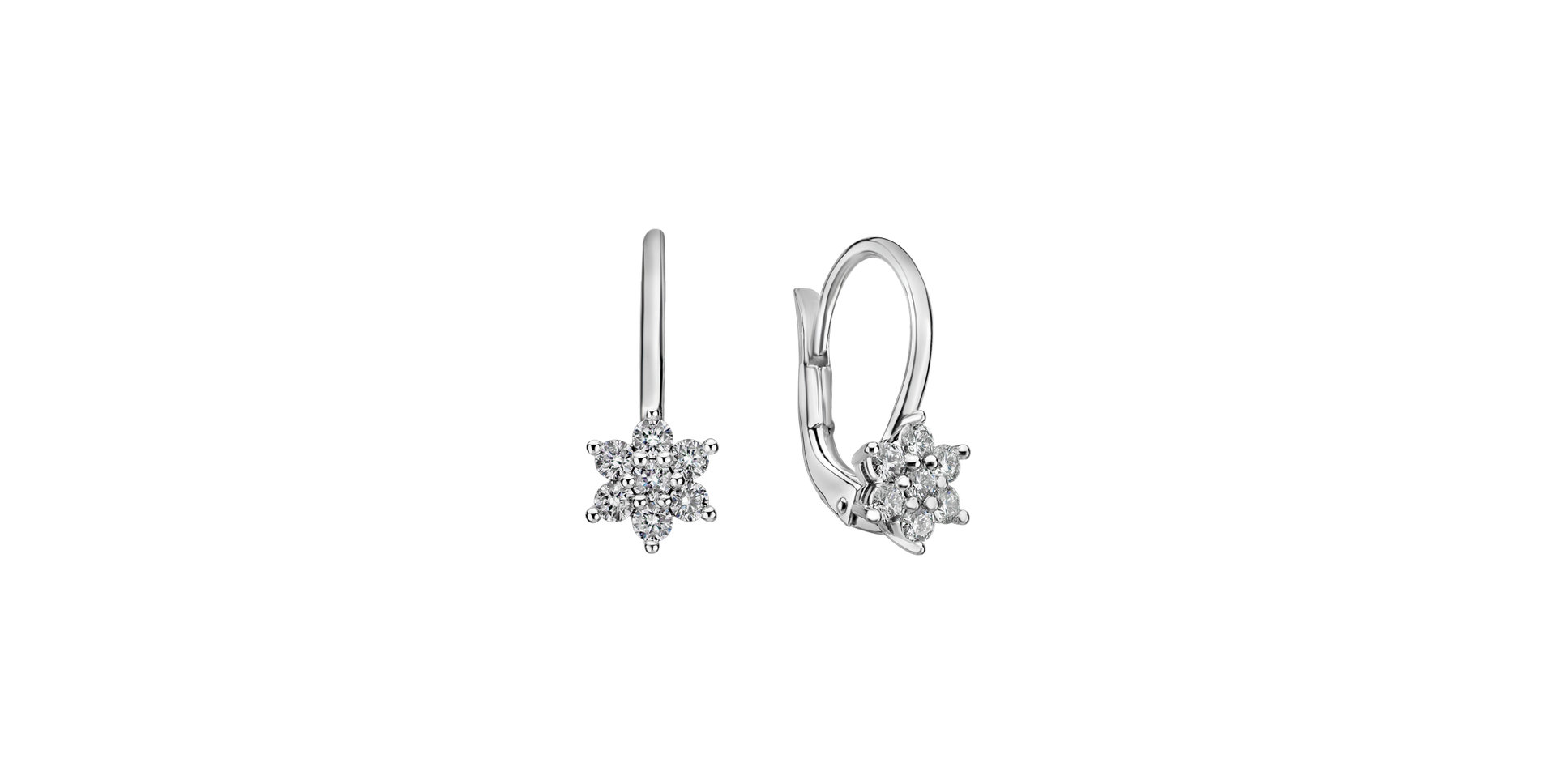 Diamond earrings Magic Snowflakes