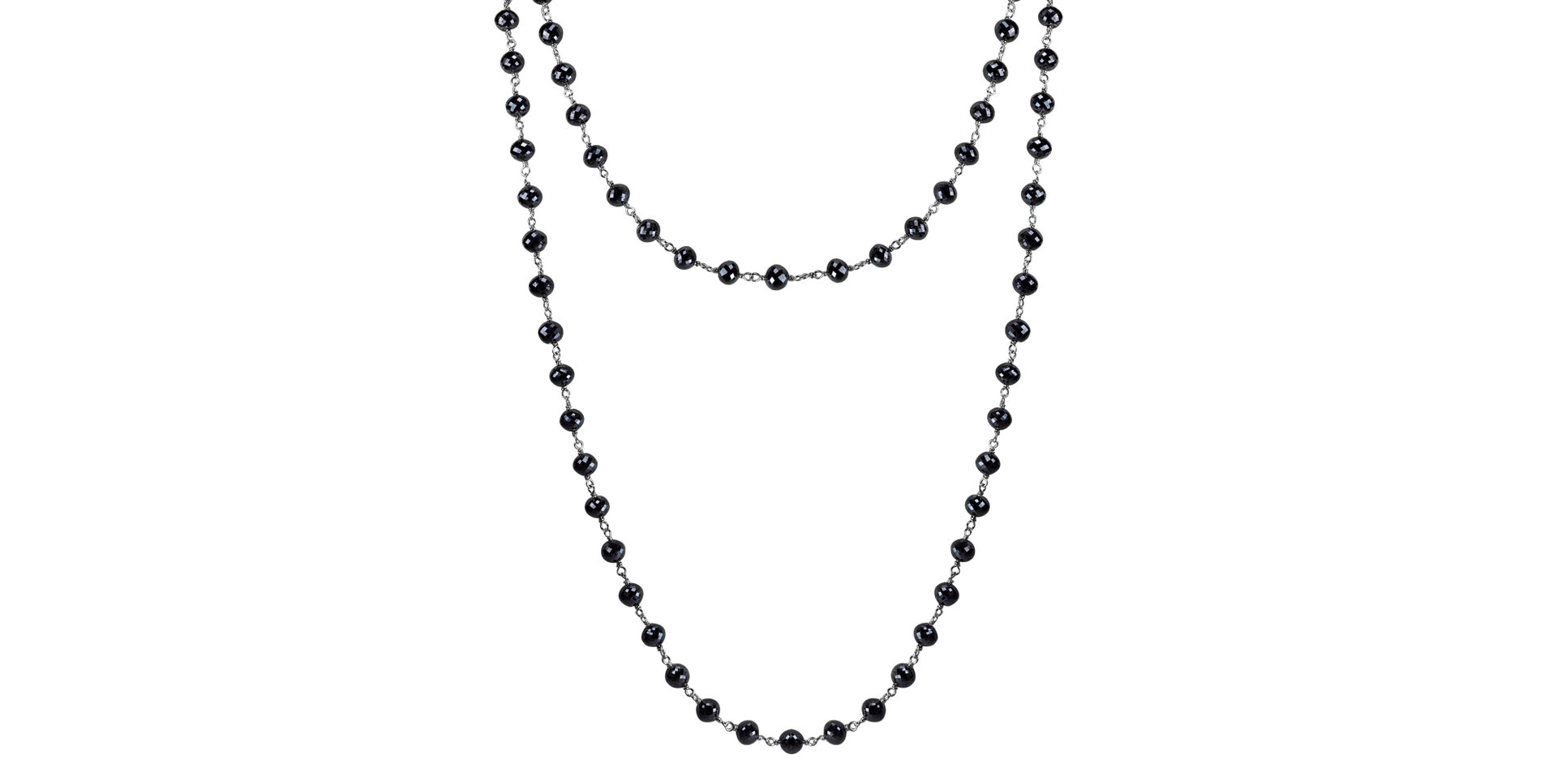 Necklace with black diamonds Dark Melody