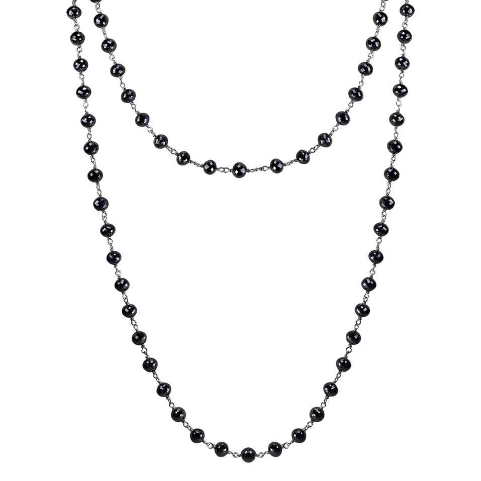 Necklace with black diamonds Dark Melody