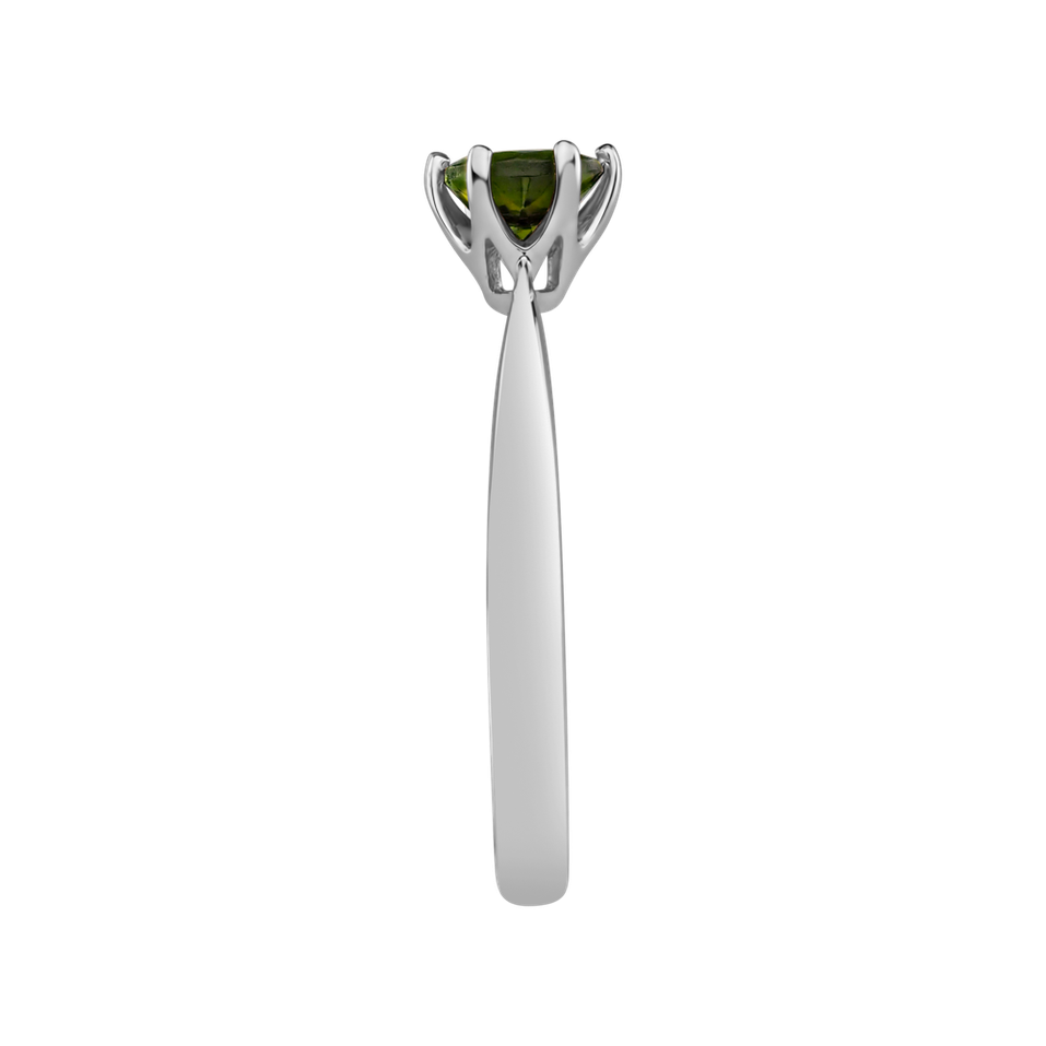 Ring with Green Tourmaline Bonbon