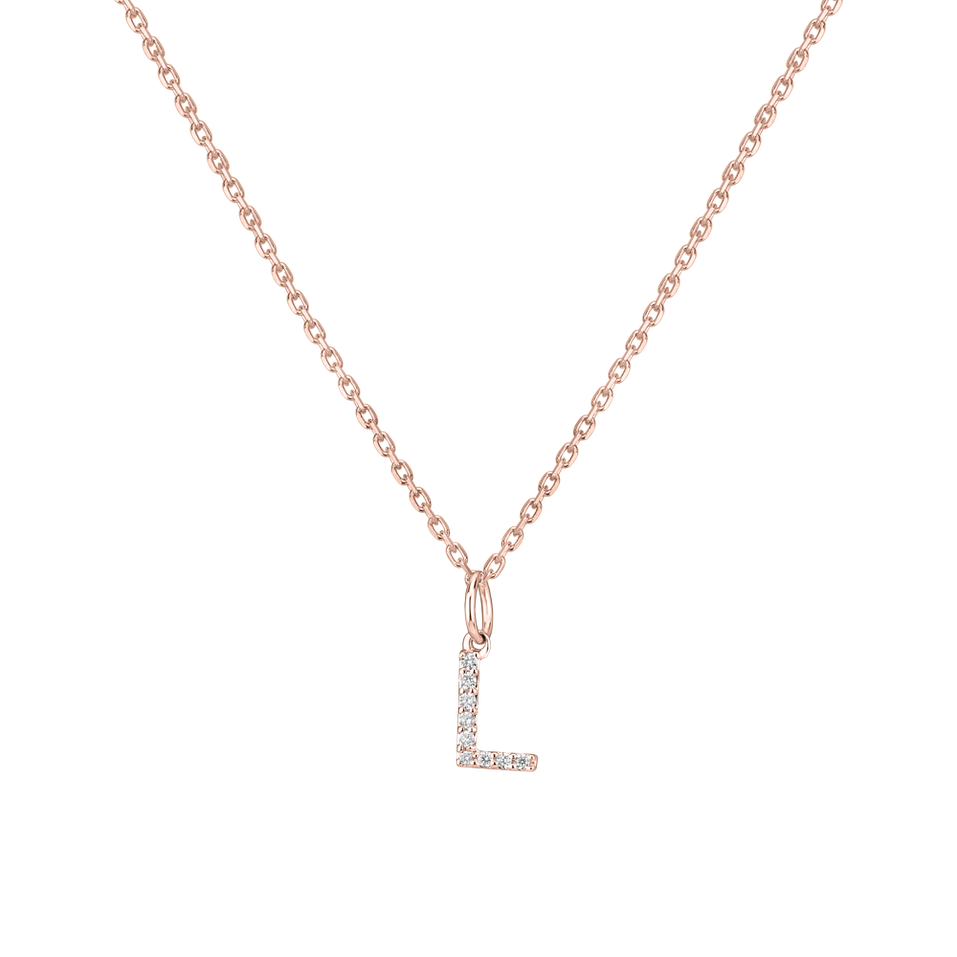 Diamond pendant Line Glitter  L