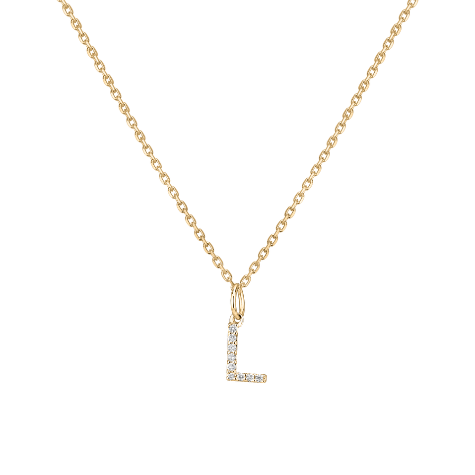 Diamond pendant Line Glitter  L