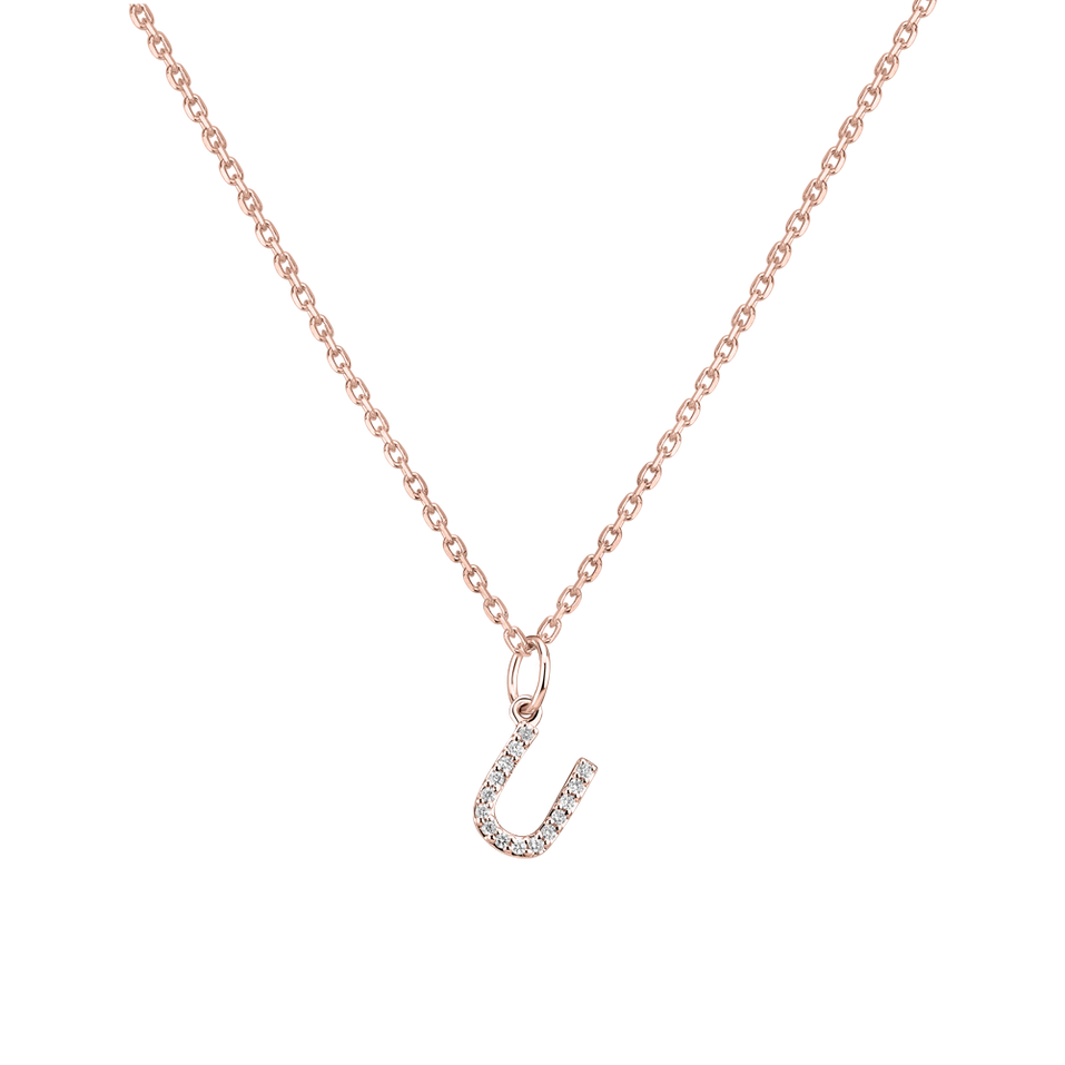 Diamond pendant Line Glitter  U