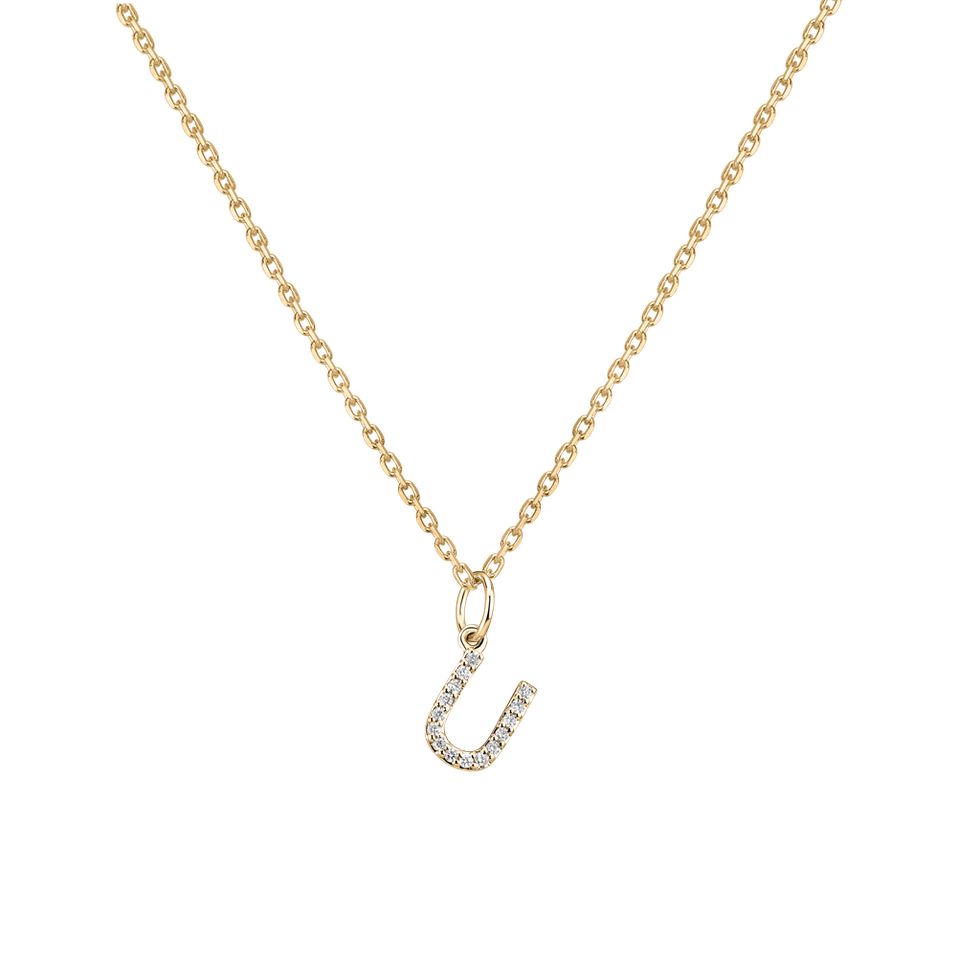 Diamond pendant Line Glitter  U