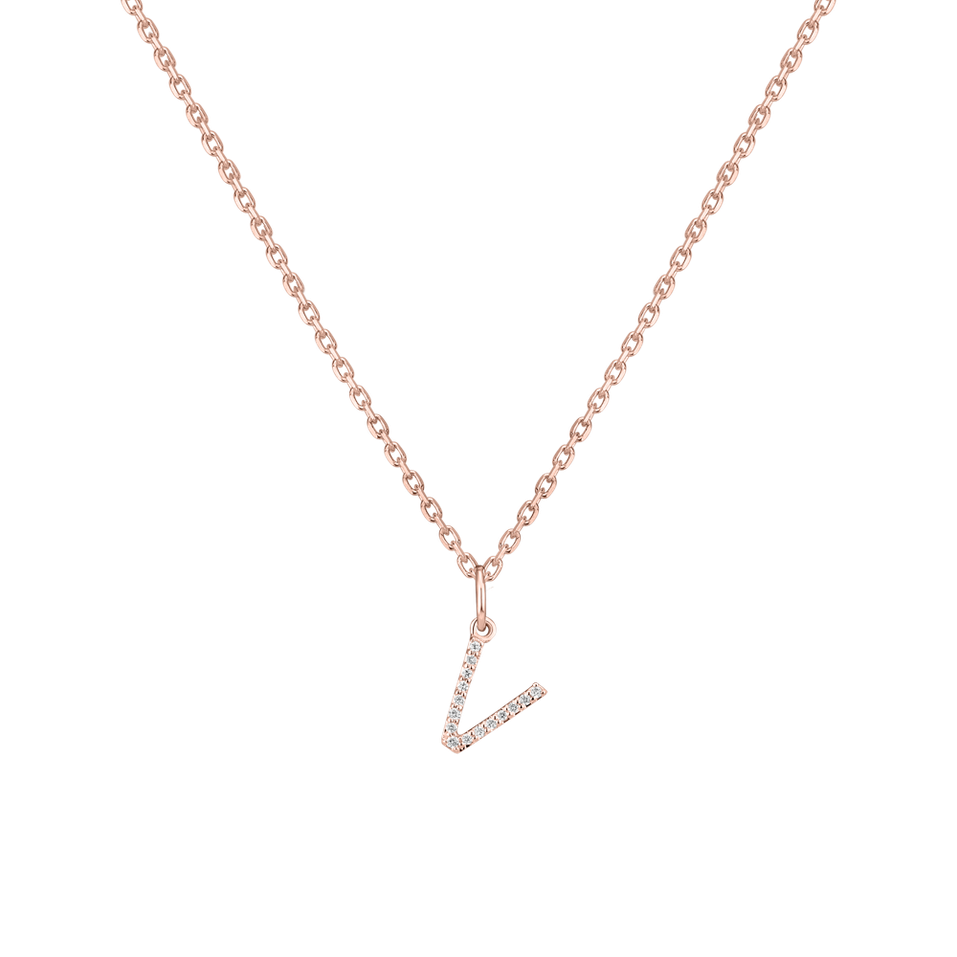 Diamond pendant Line Glitter  V