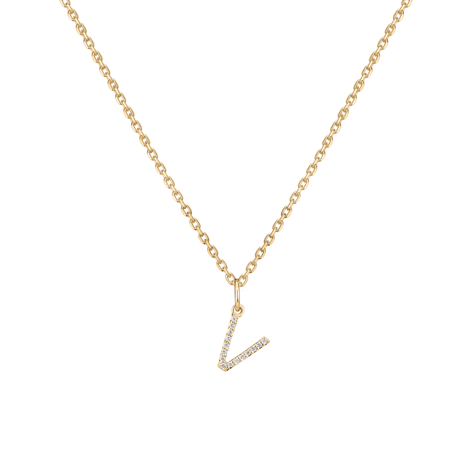 Diamond pendant Line Glitter  V