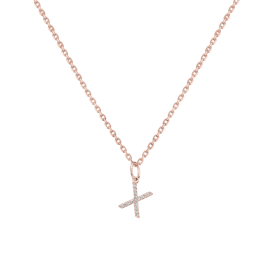 Diamond pendant Line Glitter  X