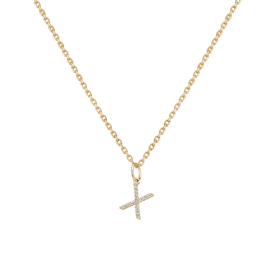 Diamond pendant Line Glitter  X