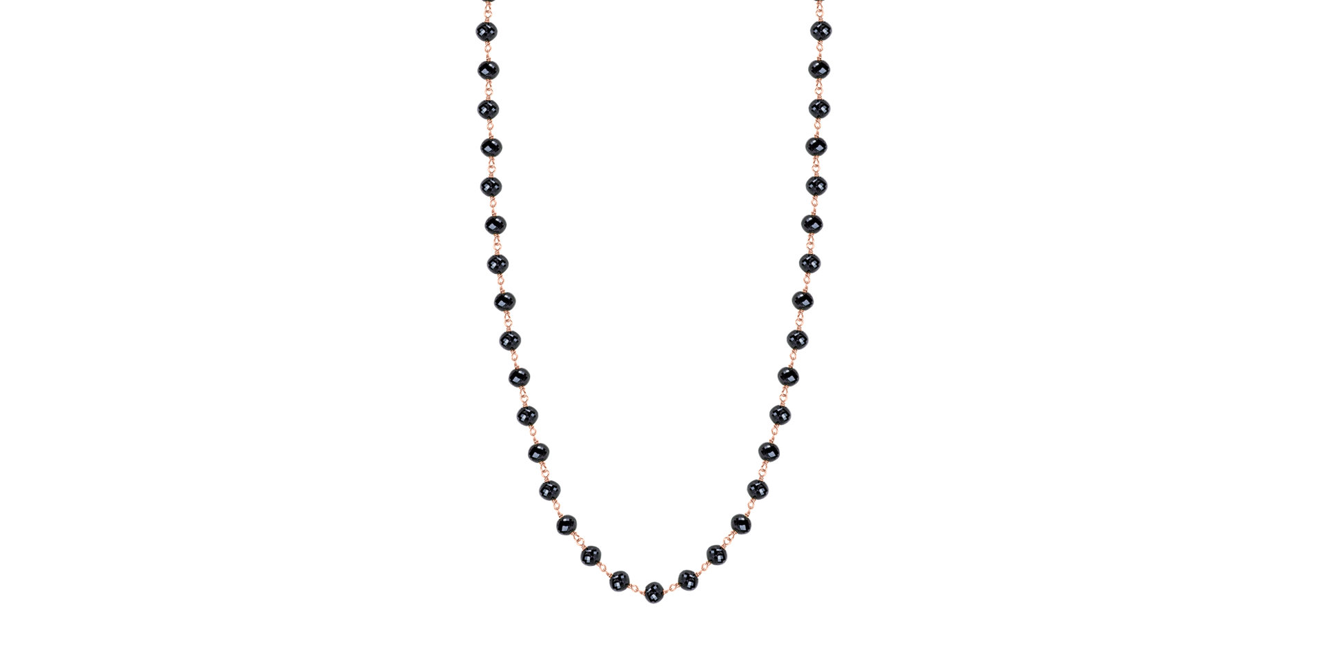Necklace with black diamonds Dark Melody