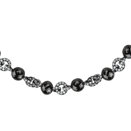 Bracelet with black and white diamonds Aristide