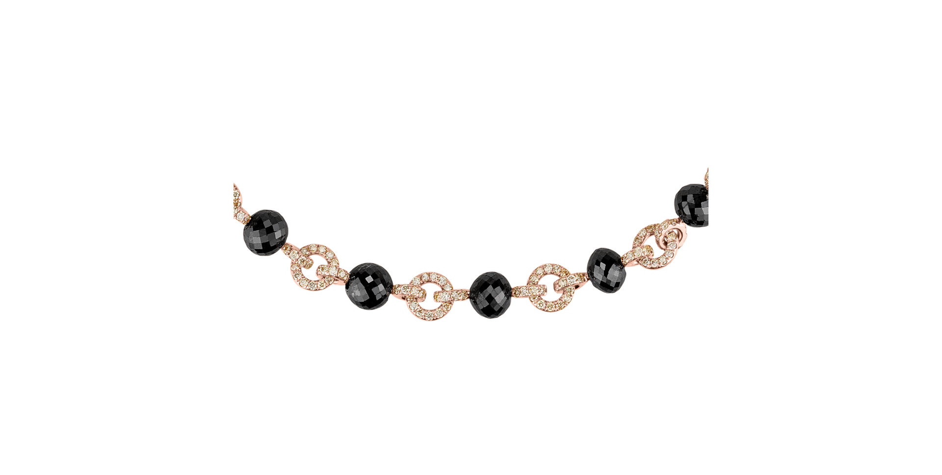 Bracelet with brown and black diamonds Aristide