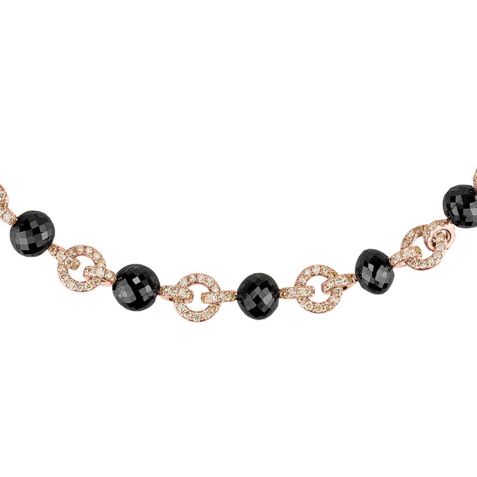 Bracelet with brown and black diamonds Aristide