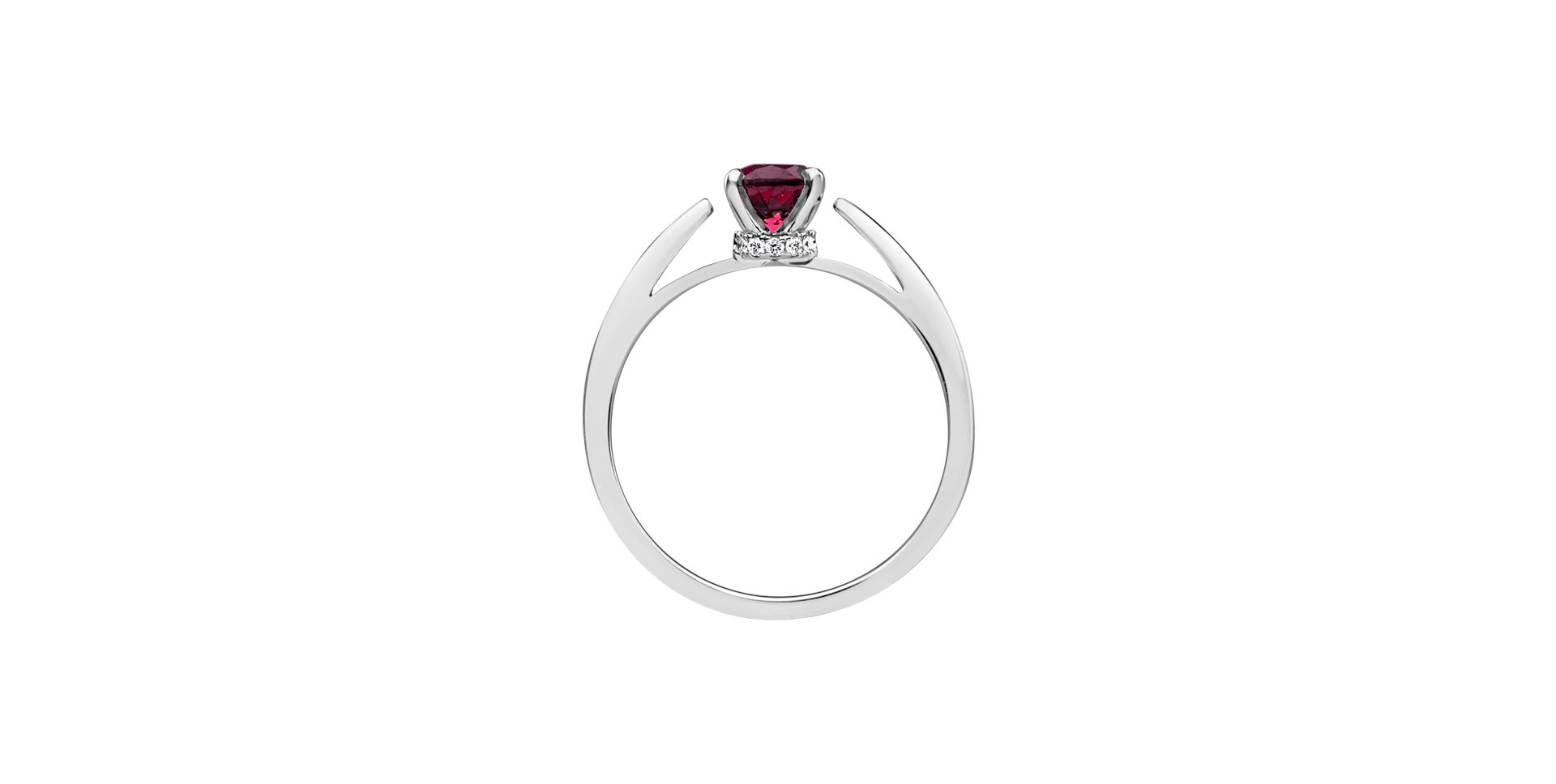 Ring with Garnet and diamonds Clotilde