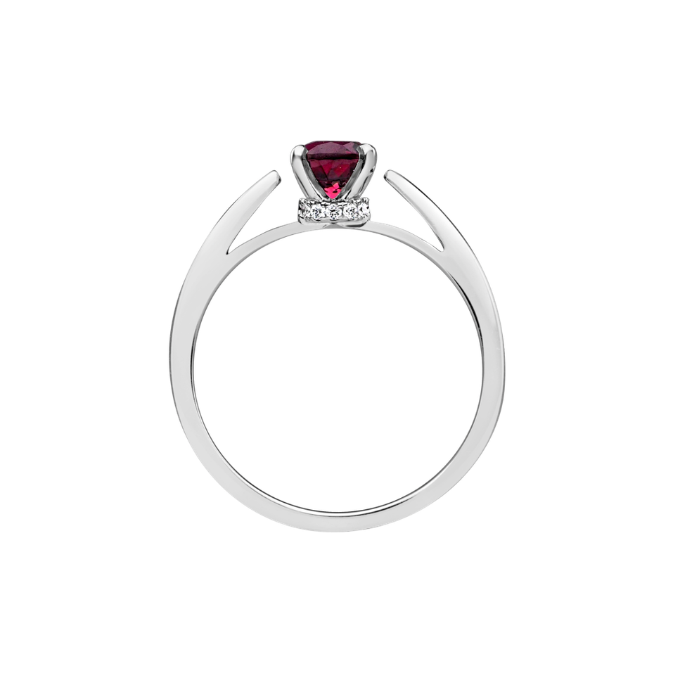 Ring with Garnet and diamonds Clotilde