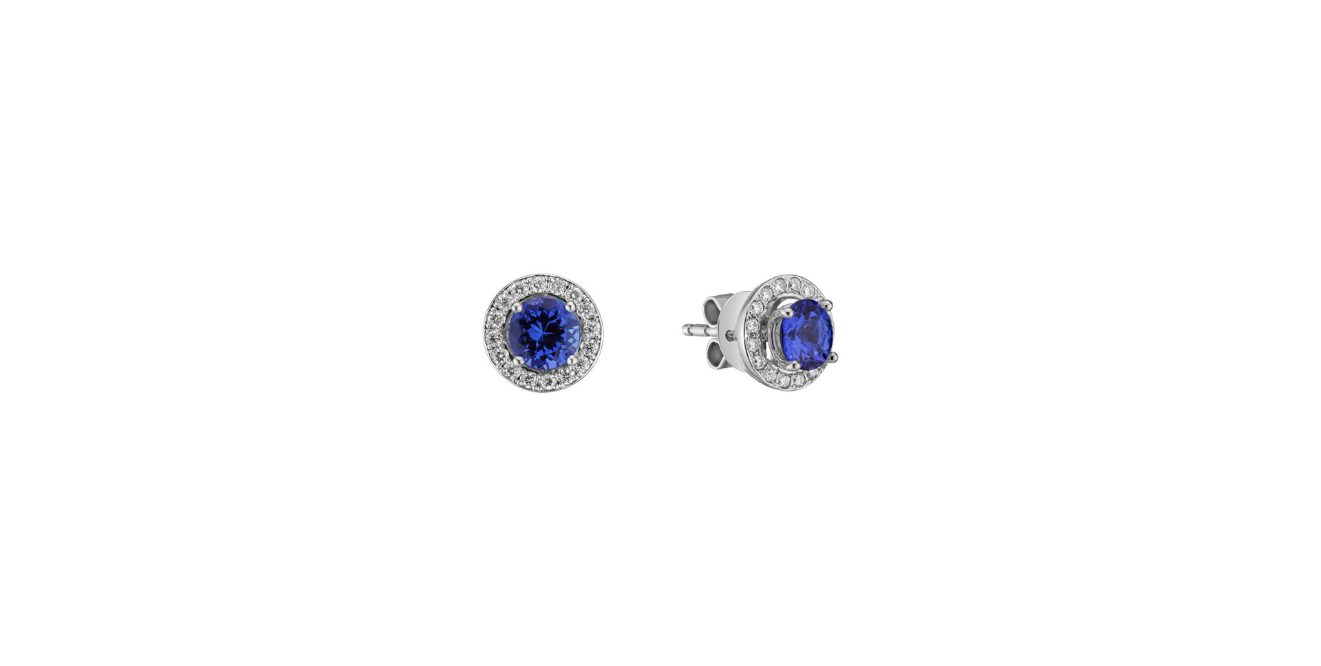Diamond earrings with Tanzanite Sparkling Rain